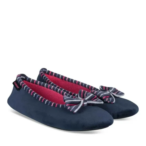 Chaussons Ballerine MARINE Femme Motif Uni A Enfiler
