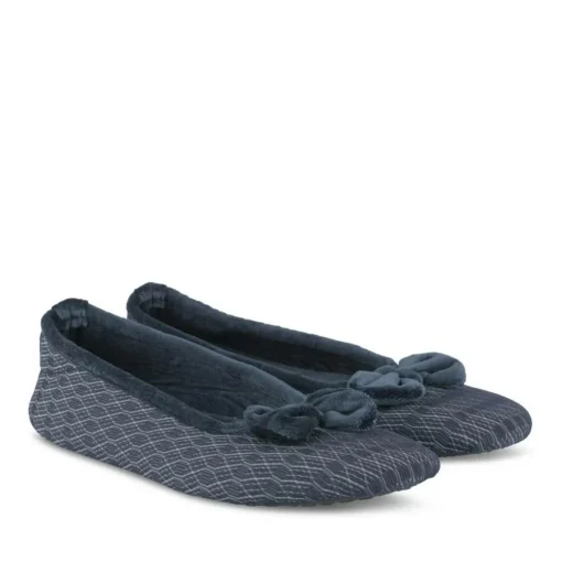 Chaussons Ballerine MARINE Femme Motif Uni A Enfiler