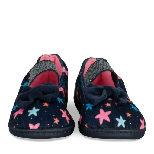 Chaussons Ballerine MARINE Fille Motif Etoiles A Enfiler
