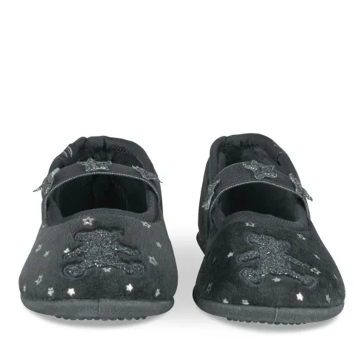 Chaussons Ballerine MARINE Fille Motif Etoiles Elastique
