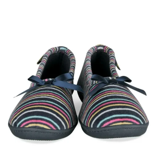 Chaussons Ballerine MARINE Femme Motif Uni A Enfiler
