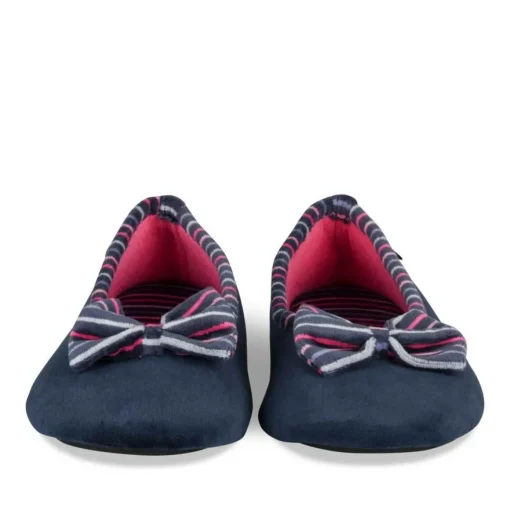 Chaussons Ballerine MARINE Femme Motif Uni A Enfiler