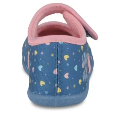 Chaussons Ballerine MARINE Fille Motif Licorne Scratch