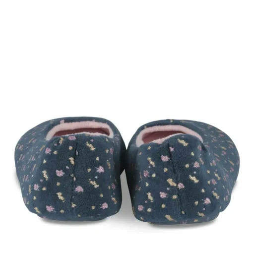 Chaussons Ballerine MARINE Femme Motif Paillettes A Enfiler