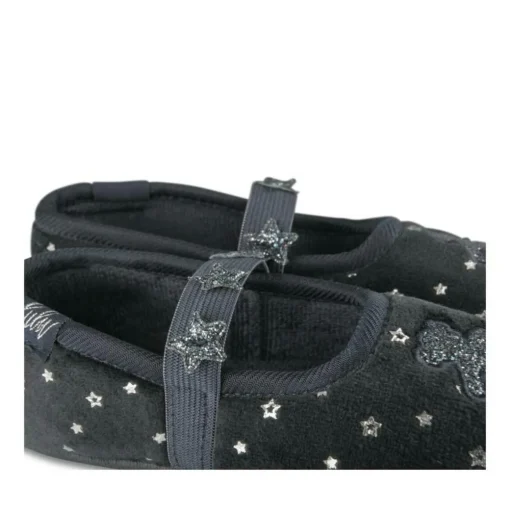 Chaussons Ballerine MARINE Fille Motif Etoiles Elastique