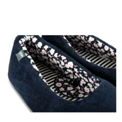Chaussons Ballerine MARINE Femme Motif Uni A Enfiler