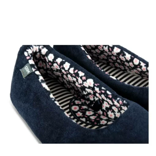 Chaussons Ballerine MARINE Femme Motif Uni A Enfiler