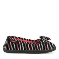 Chaussons Ballerine MULTICOLOR Femme Motif Rayures A Enfiler