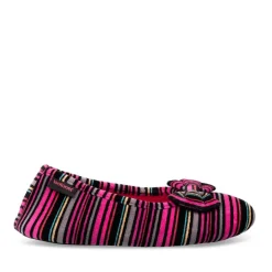 Chaussons Ballerine MULTICOLOR Femme Motif Rayures A Enfiler