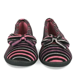 Chaussons Ballerine MULTICOLOR Femme Motif Rayures A Enfiler