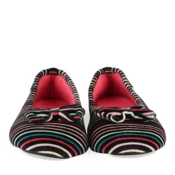 Chaussons Ballerine MULTICOLOR Femme Motif Rayures A Enfiler