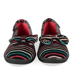 Chaussons Ballerine MULTICOLOR Femme Motif Rayures A Enfiler
