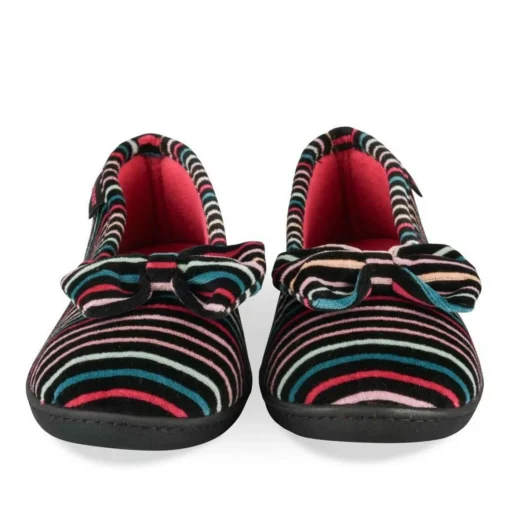 Chaussons Ballerine MULTICOLOR Femme Motif Rayures A Enfiler