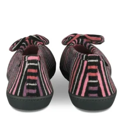 Chaussons Ballerine MULTICOLOR Femme Motif Rayures A Enfiler