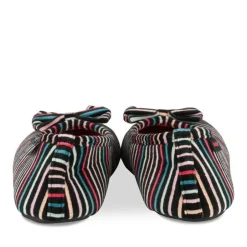 Chaussons Ballerine MULTICOLOR Femme Motif Rayures A Enfiler