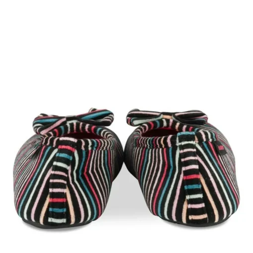 Chaussons Ballerine MULTICOLOR Femme Motif Rayures A Enfiler