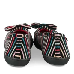 Chaussons Ballerine MULTICOLOR Femme Motif Rayures A Enfiler