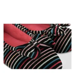 Chaussons Ballerine MULTICOLOR Femme Motif Rayures A Enfiler