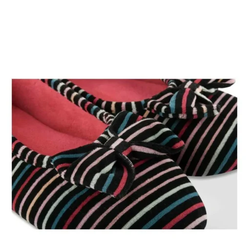 Chaussons Ballerine MULTICOLOR Femme Motif Rayures A Enfiler
