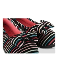 Chaussons Ballerine MULTICOLOR Femme Motif Rayures A Enfiler