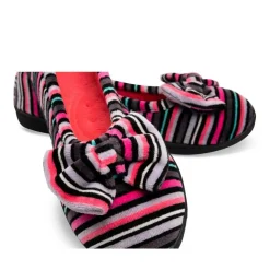 Chaussons Ballerine MULTICOLOR Femme Motif Rayures A Enfiler