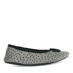 Chaussons Ballerine NOIR Femme Motif Uni A Enfiler