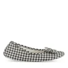 Chaussons Ballerine NOIR Femme Motif Carreaux A Enfiler