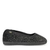 Chaussons Ballerine NOIR Femme Motif Paillettes A Enfiler