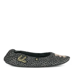 Chaussons Ballerine NOIR Femme Motif Uni A Enfiler