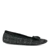 Chaussons Ballerine NOIR Femme Motif Uni A Enfiler