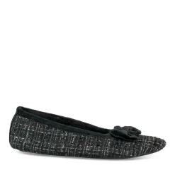 Chaussons Ballerine NOIR Femme Motif Uni A Enfiler