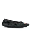 Chaussons Ballerine NOIR Femme Motif Uni A Enfiler