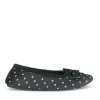 Chaussons Ballerine NOIR Femme Motif Coeurs A Enfiler