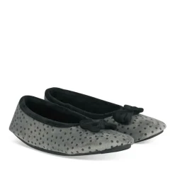 Chaussons Ballerine NOIR Femme Motif Uni A Enfiler