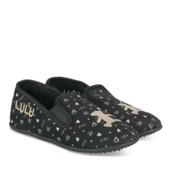 Chaussons Ballerine NOIR Fille Motif Uni A Enfiler