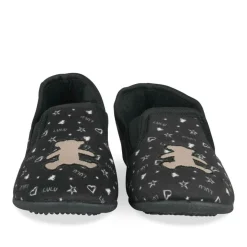 Chaussons Ballerine NOIR Fille Motif Uni A Enfiler
