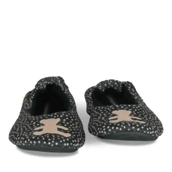 Chaussons Ballerine NOIR Femme Motif Uni A Enfiler