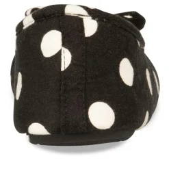 Chaussons Ballerine NOIR Femme Motif A Pois