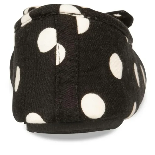 Chaussons Ballerine NOIR Femme Motif A Pois