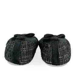 Chaussons Ballerine NOIR Femme Motif Uni A Enfiler