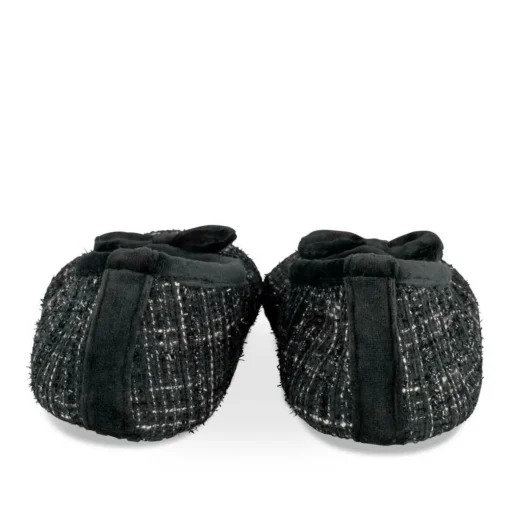Chaussons Ballerine NOIR Femme Motif Uni A Enfiler