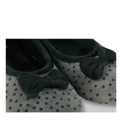 Chaussons Ballerine NOIR Femme Motif Uni A Enfiler