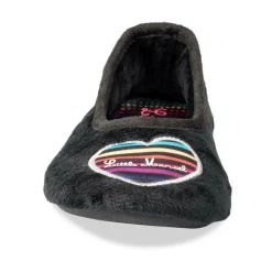 Chaussons Ballerine NOIR Femme Motif Uni A Enfiler