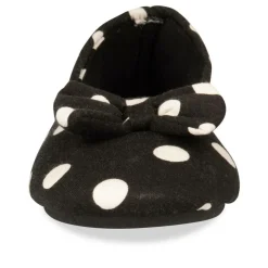 Chaussons Ballerine NOIR Femme Motif A Pois