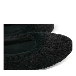 Chaussons Ballerine NOIR Femme Motif Uni A Enfiler
