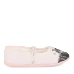 Chaussons Ballerine ROSE Fille Motif Animal Elastique