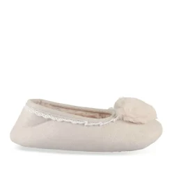Chaussons Ballerine ROSE Fille Motif Uni A Enfiler