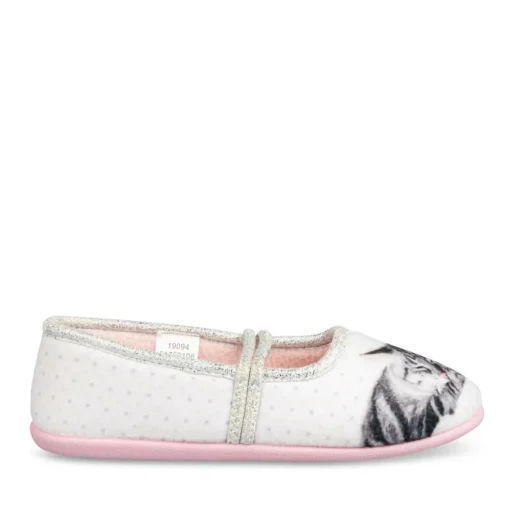 Chaussons Ballerine ROSE Fille Motif Animal Elastique