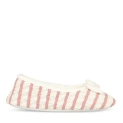 Chaussons Ballerine ROSE Femme Motif Rayures