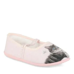 Chaussons Ballerine ROSE Fille Motif Animal Elastique